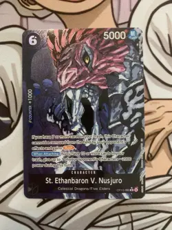 St. Ethanbaron V. Nusjuro One Piece TCG Alt Art OP13-080 Carrying On His Will NM - Image 1