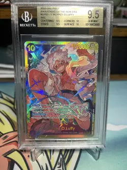 Bandai One Piece Monkey.D.Luffy SEC Awakening of the New Era OP05-119 Foil BGS … - Image 1