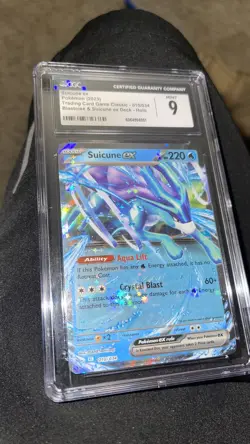 Pokemon TCG Suicune EX Classic Collection Trading Card 010/034 CGC 9 Mint Holo - Image 1