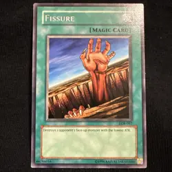 Yu-Gi-Oh! TCG Fissure Spell Card LOB-057 Legend of Blue Eyes Konami 1996 - Image 1