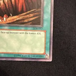 Yu-Gi-Oh! TCG Fissure Spell Card LOB-057 Legend of Blue Eyes Konami 1996 - Image 4