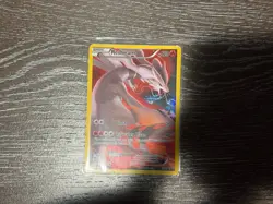 Pokemon TCG 2015 Reshiram Black Star Promo XY74 Full Art Holo Card LP Condition - Image 1