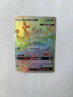 Pokemon Card Guzzlord GX 116/111 Crimson Invasion Rainbow Rare - Image 1