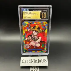 CGC 10 PRISTINE Luffy P-110 Premium Card Collection ONE PIECE DAY 25 Japanese - Image 1