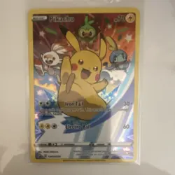 Pokemon Pikachu SWSH020 Sword & Shield Promo Full Art Holo Basic Card 2020 - Image 1