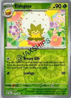 🌼 Eldegoss 011/142 - SV07 Stellar Crown Reverse Holo Pokemon Card ✨🍃 - Image 1