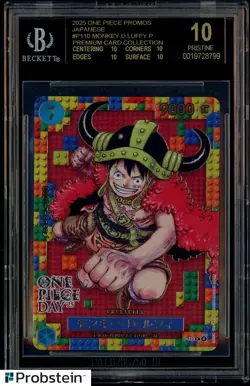 2025 One Piece Promos JPN P110 Monkey D. Luffy Premium Card BGS 10 BLACK LABEL - Image 1