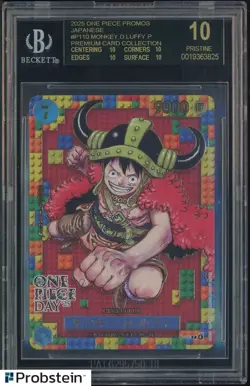 2025 One Piece Promos JPN P110 Monkey D. Luffy Premium Card BGS 10 BLACK LABEL - Image 1