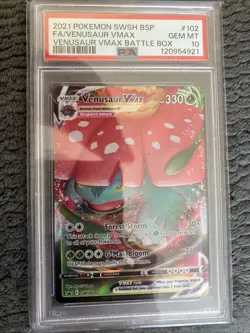 Venusaur VMAX SWSH102 - Black Star Promo - Graded PSA 10 GEM MT Pokemon Card - Image 1