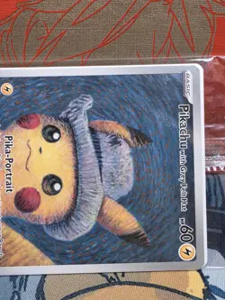 Pokemon Pikachu with Grey Felt Hat Van Gogh Museum Promo Card Sealed NM/MINT - Image 3