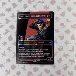 MTG TMNT Casey Jones, Back Alley Brute Borderless Surge Foil Pixel 009-read Des - Image 1