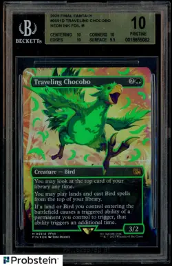 2025 MTG Final Fantasy EN Neon Ink Green #0551d Traveling Chocobo BGS 10 - Image 1