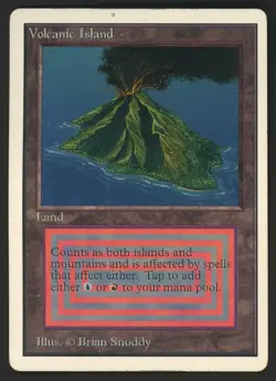 1994 MTG Magic The Gathering Unlimited Edition Volcanic Island - Image 1