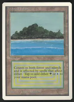 1994 MTG Magic The Gathering Unlimited Edition Tropical Island - Image 1