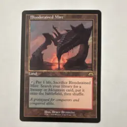 Wizards Bloodstained Mire Modern Horizons 3 Land Rare Retro Frame Brenneise - Image 1