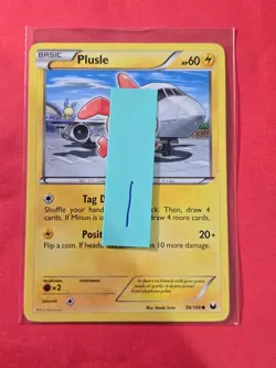 2012 Pokemon Black and White Dark Explorers #39 Plusle, C, NF/H, cd1 - Image 3