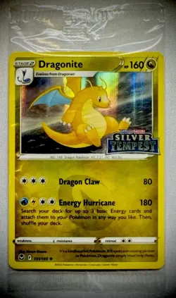 Pokemon TCG Dragonite (Silver Tempest Stamped) 131/195 Holo Promo Card SEALED - Image 1