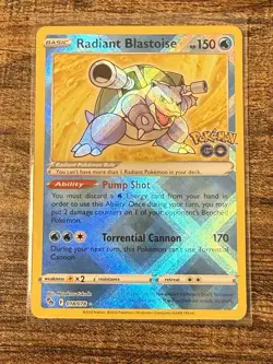 Pokemon Radiant Blastoise 018/078 (NM) - Pokemon GO - Holo Rare - Pokemon TCG - Image 1