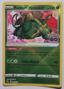 Radiant Venusaur Pokemon GO 004/078 - Pokemon TCG Radiant Rare -MT/NM - Image 1