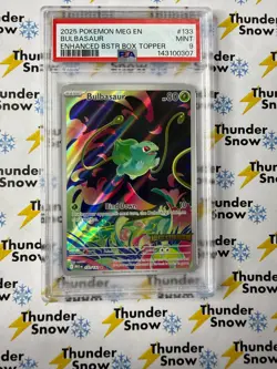 Bulbasaur #133 Enhanced Box Topper 2025 Pokemon Mega Evolutions PSA 9 143100307 - Image 1