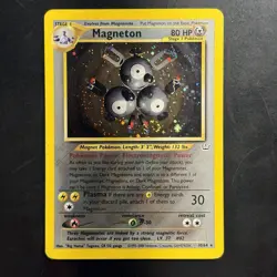 Pokemon Vintage Magneton Holo Rare Neo Revelation 10/64 WotC Swirl - Image 1