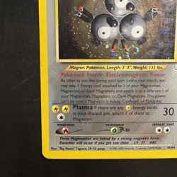 Pokemon Vintage Magneton Holo Rare Neo Revelation 10/64 WotC Swirl - Image 5