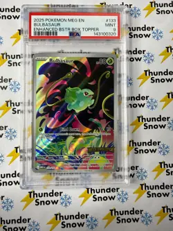 Bulbasaur #133 Enhanced Box Topper 2025 Pokemon Mega Evolutions PSA 9 143100320 - Image 1