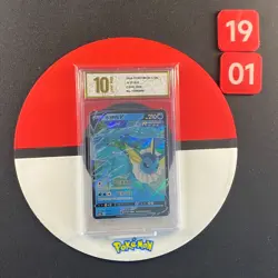 Pokemon S-Chinese TCG Sword & Shield CSHC-004 Vaporeon V Grade10 - Image 1