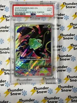 Bulbasaur #133 Enhanced Box Topper 2025 Pokemon Mega Evolutions PSA 9 143100321 - Image 1