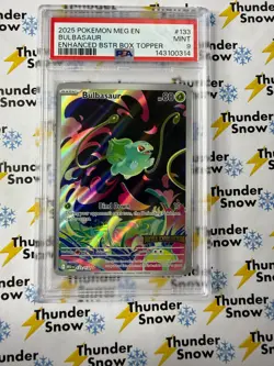 Bulbasaur #133 Enhanced Box Topper 2025 Pokemon Mega Evolutions PSA 9 143100314 - Image 1