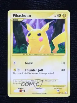Pikachu Pokemon Platinum Rising Rivals #112 2009 - Image 1