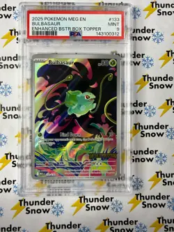 Bulbasaur #133 Enhanced Box Topper 2025 Pokemon Mega Evolutions PSA 9 143100312 - Image 1