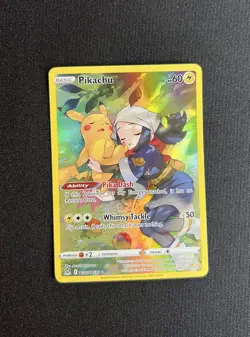 Pokemon Pikachu TG05/TG30 Lost Origin Trainer Gallery Holo Card Full Art LP - Image 1