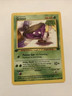 Pokemon TCG Grimer Team Rocket 57/82 Regular 1st Edition Common - Image 1