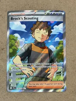 2025 POKEMON JOURNEY TOGETHER: BROCK’S SCOUTING 179/159 ULTRA RARE - Image 1