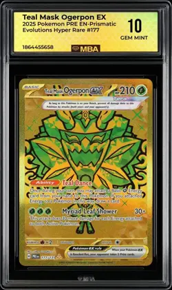 2025 Pokemon PRE EN-Prismatic Evolutions: #177 Teal Mask Ogerpon EX MBA 10 - Image 1