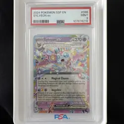 2024 POKEMON SSP EN #086 SYLVEON EX PSA 9 SURGING SPARKS #86 - Image 1