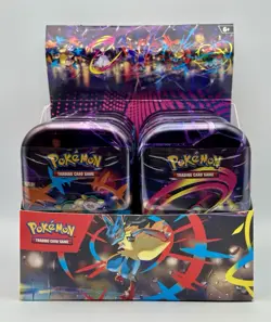 Pokemon TCG - Mega Evolution Mini Tin Display W/10 Factory Sealed Tins - Image 1