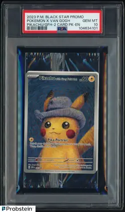 Pokemon Pikachu with Grey Felt hat Van Gogh 085 Graded Sealed Promo PSA 10 - Image 1