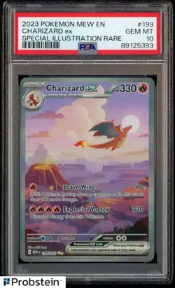 2023 Pokemon Mew En Special Illustration Rare #199 Charizard ex PSA 10 GEM MINT - Image 1