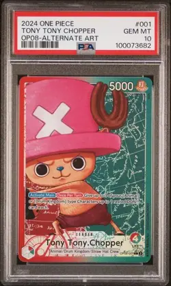 2024 One Piece Two Legends Tony Tony Chopper OP08-001 Leader Alt Art PSA 10 - Image 1