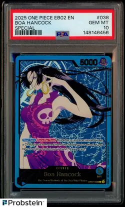 2025 One Piece EB02 25th EN Special #038 Boa Hancock Leader PSA 10 GEM MINT - Image 1
