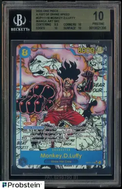 2025 One Piece Fist of Divine Speed OP11 #118 Monkey D. Luffy Manga SEC BGS 10 - Image 1