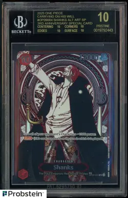 2025 One Piece Carrying on His Will #OP09004 Shanks 3rd Anniv BGS 10 BLACK LABEL - Image 1