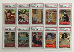 ONE PIECE STRAW HAT CREW SET 2024 ENGLISH 1ST ANNIVERSARY PSA 10 SEQUENTIAL SET - Image 1