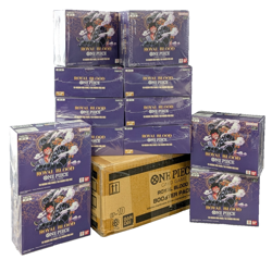 Lot (12) One Piece OP-10 Royal Blood English Booster Boxes Sealed w/ Open Case - Image 1