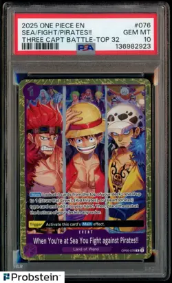 2025 ONE PIECE PROMOS #076 WHEN YOU'RE AT SEA YOU FIGHT AGAINST PIRATES!! PSA 10 - Image 1