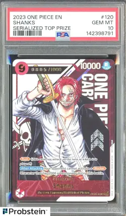 2023 One Piece Promo Serialized Top Prize #120 Shanks 0805/1000 PSA 10 GEM MINT - Image 1