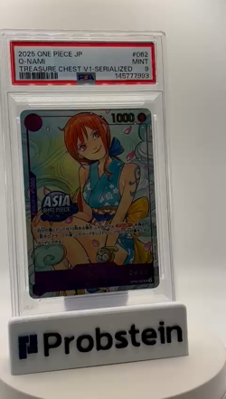 2025 One Piece Japanese Treasure Chest V1 Serialized 0989 #062 O-Nami PSA 9 - Image 2