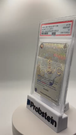 2025 ONE PIECE OP11 #119 EN MONKEY.D.LUFFY 3RD ANNIVERSARY GOLD PSA 10 GEM MINT - Image 2